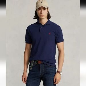 Ralph Lauren Boy Classic Fit Dark Blue Polo with Red Embroidery Sz XL (18-20)